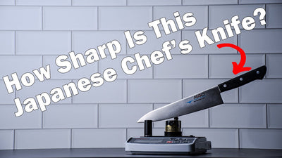 How Sharp is a Brand New MAC Japanese Chef Knife?  - Video