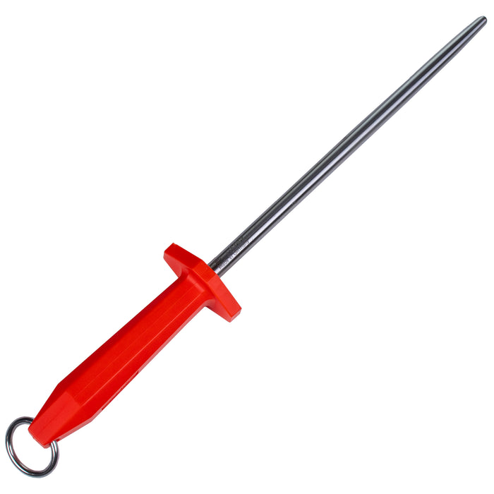 F. Dick 10" Polished Stainless Steel Round Packing House Steel