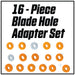 Magna-Matic 16 Piece Blade Hole Adapter Set