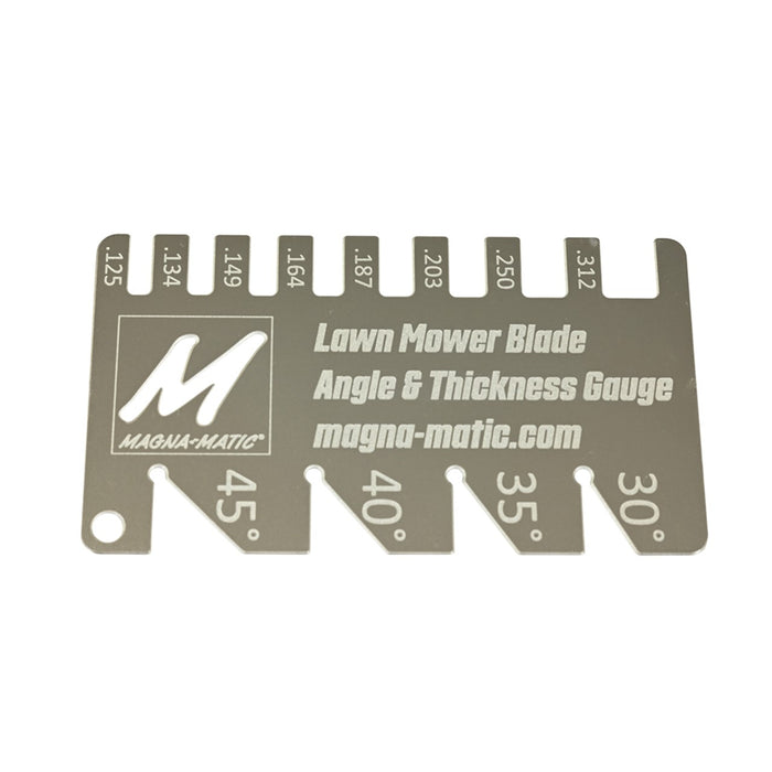 Magna-Matic Lawn Mower Blade Angle and Thickness Gauge