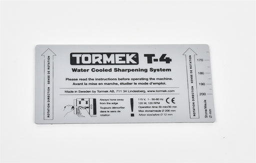 Machine Label T-4 EN/FR 115V