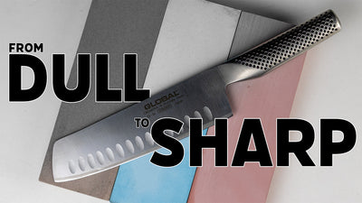 Sharpening a Dull Kitchen Knife Step-by-Step (Global G-56 Nakiri)