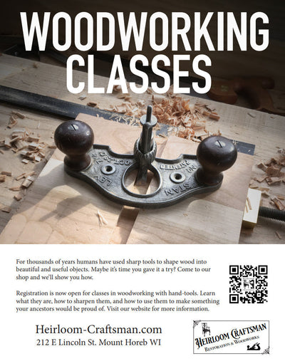 Hand Tool Sharpening Class Near Madison Wisconsin