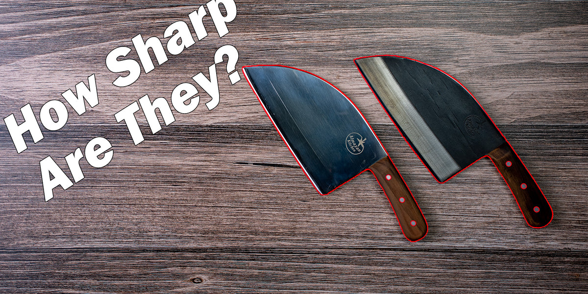Sharpness Test Almazan Serbian Chef Knives - Video — Sharpening