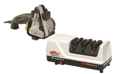 How do I choose between a Chef's Choice and Work Sharp Sharpener?