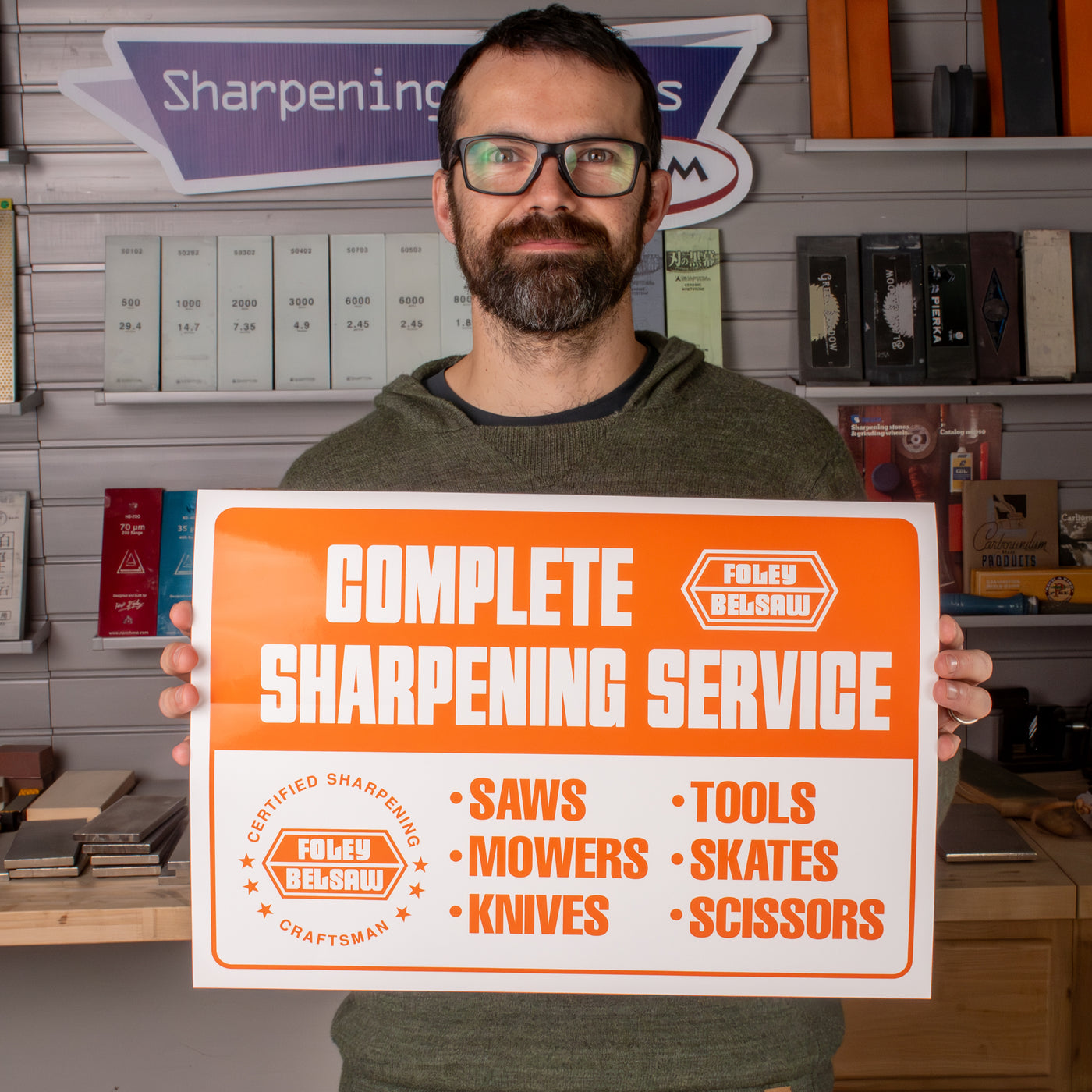 Sharpening Store Shop Sign — Sharpening Supplies