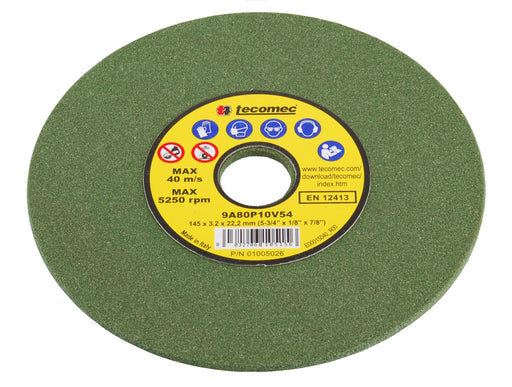 Tecomec 5-3/4" x 3/16" Chainsaw Grinding Wheel 80 Grit