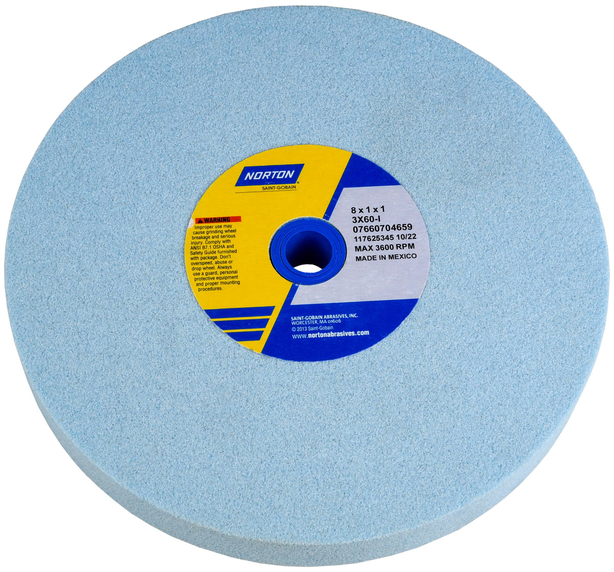 Norton 3X Blue Grinding Wheel I Grade — Sharpening Supplies