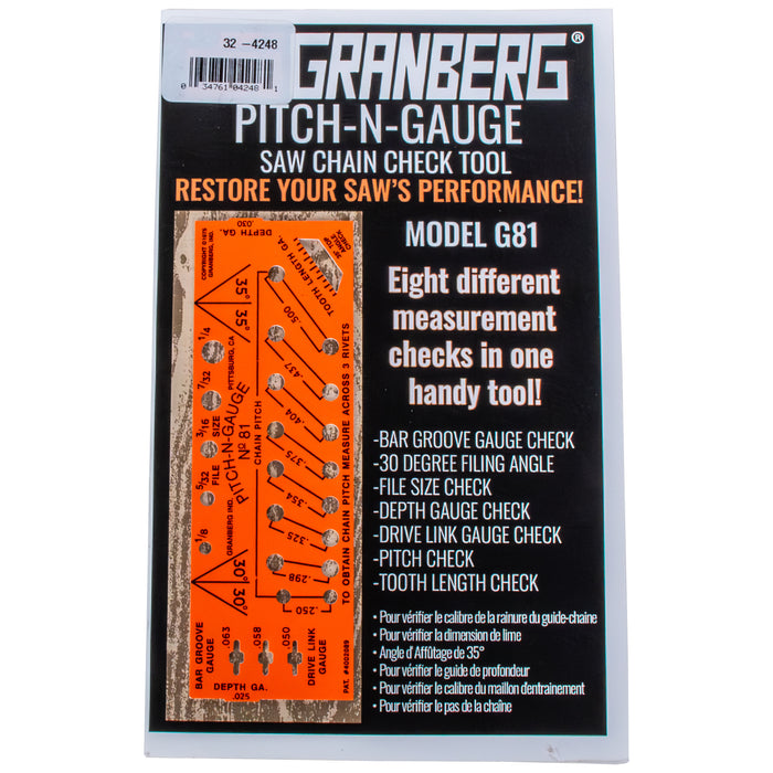 Pitch-N-Gauge Saw Chain Check Tool