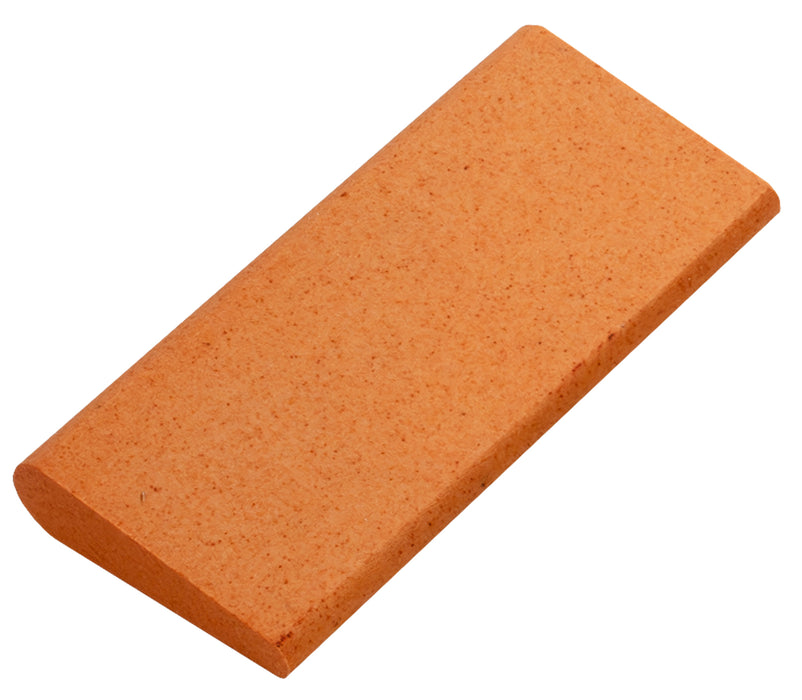 Aluminum Oxide Round Edge Slip Stone 4 1/2" x 2 1/8" x 5/8" - 5/16"