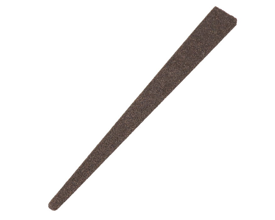 Aluminum Oxide Silversmiths' Oval Double Tapered Stone 4" x 3/8"-3/16" x 1/8" - 1/16"