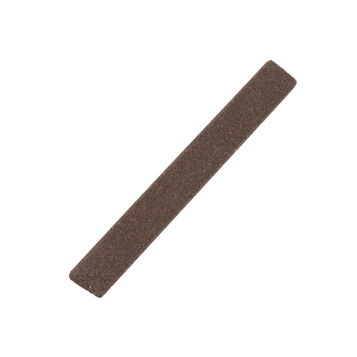 Aluminum Oxide Silversmiths' Oval Flat Tapered Sides Stone 4" x 7/16" x 3/16" - 1/8"