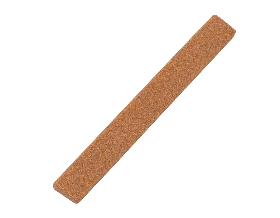 Aluminum Oxide Silversmiths' Oval Flat Tapered Sides Stone 4" x 7/16" x 3/16" - 1/8"