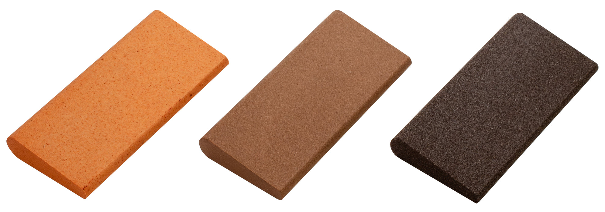 Aluminum Oxide Round Edge Slip Stone 4 1/2" x 2 1/8" x 5/8" - 5/16"