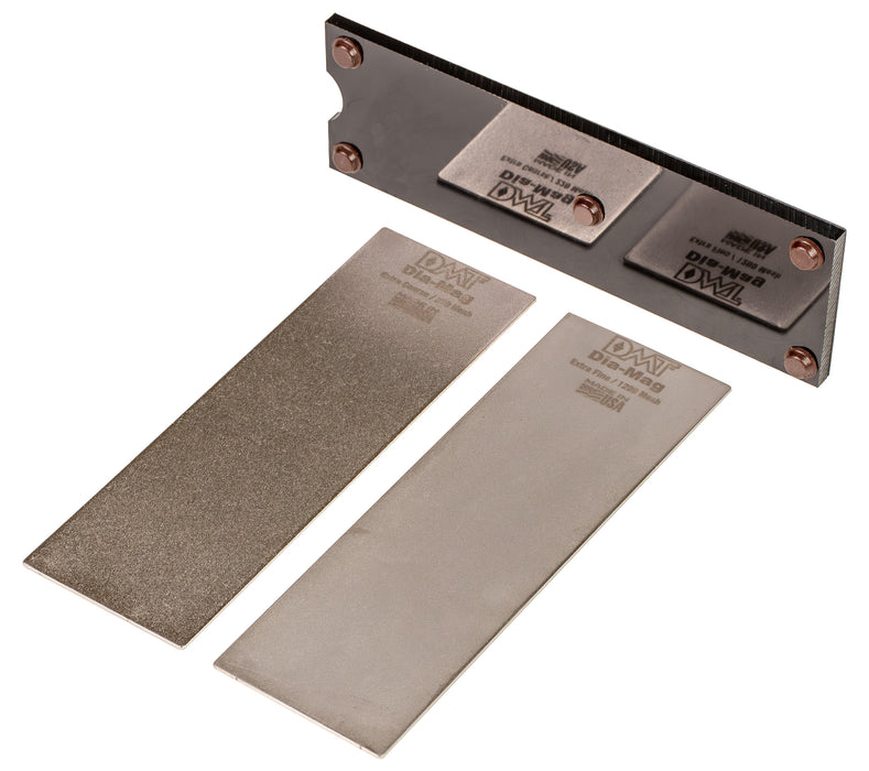 DMT Dia-Mag Extra-Fine/Fine and Coarse/Extra-Coarse Plates with Base