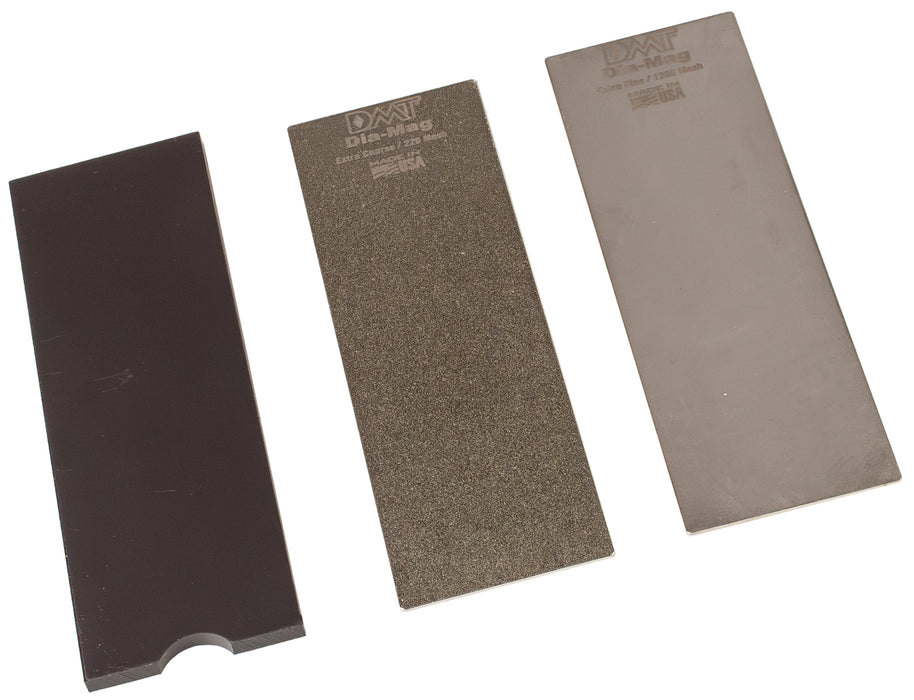 DMT Dia-Mag Extra-Fine/Fine and Coarse/Extra-Coarse Plates with Base