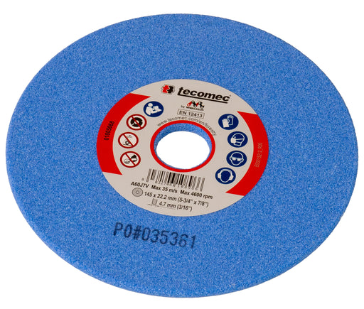 Tecomec 5-3/4" x 3/16" Blue Chainsaw Grinding Wheel 80 Grit