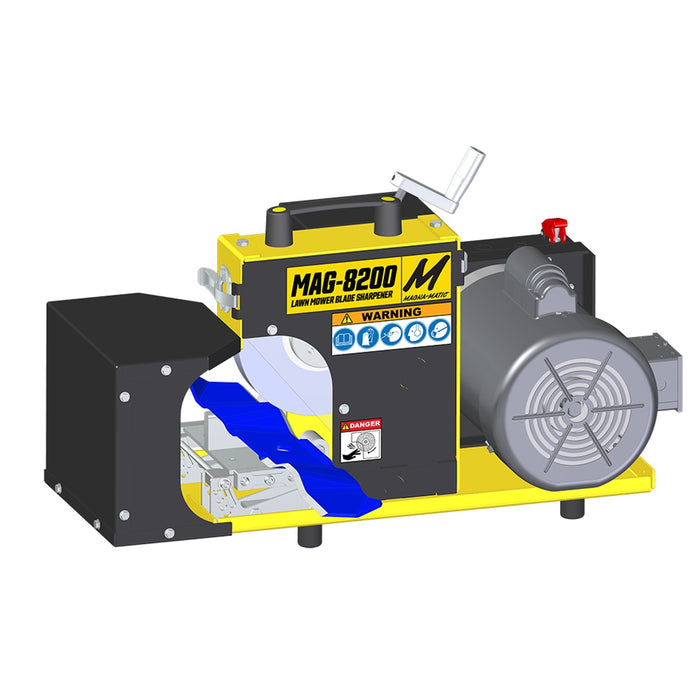 MAG-8200BM Lawn Mower Blade Sharpener, Belt Grinder, with Modular Worktable 1 HP