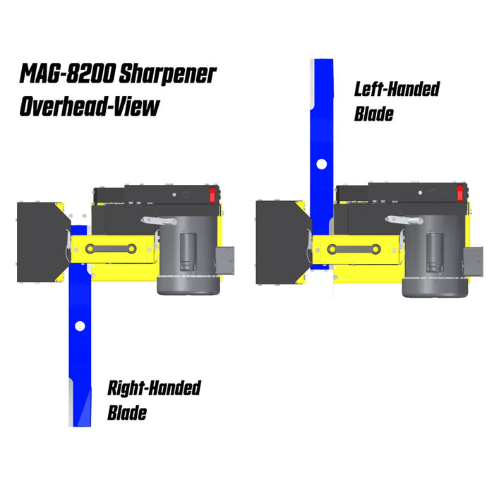 Magna-Matic MAG-8200B Lawn Mower Blade Sharpener, Belt Grinder, 1 HP