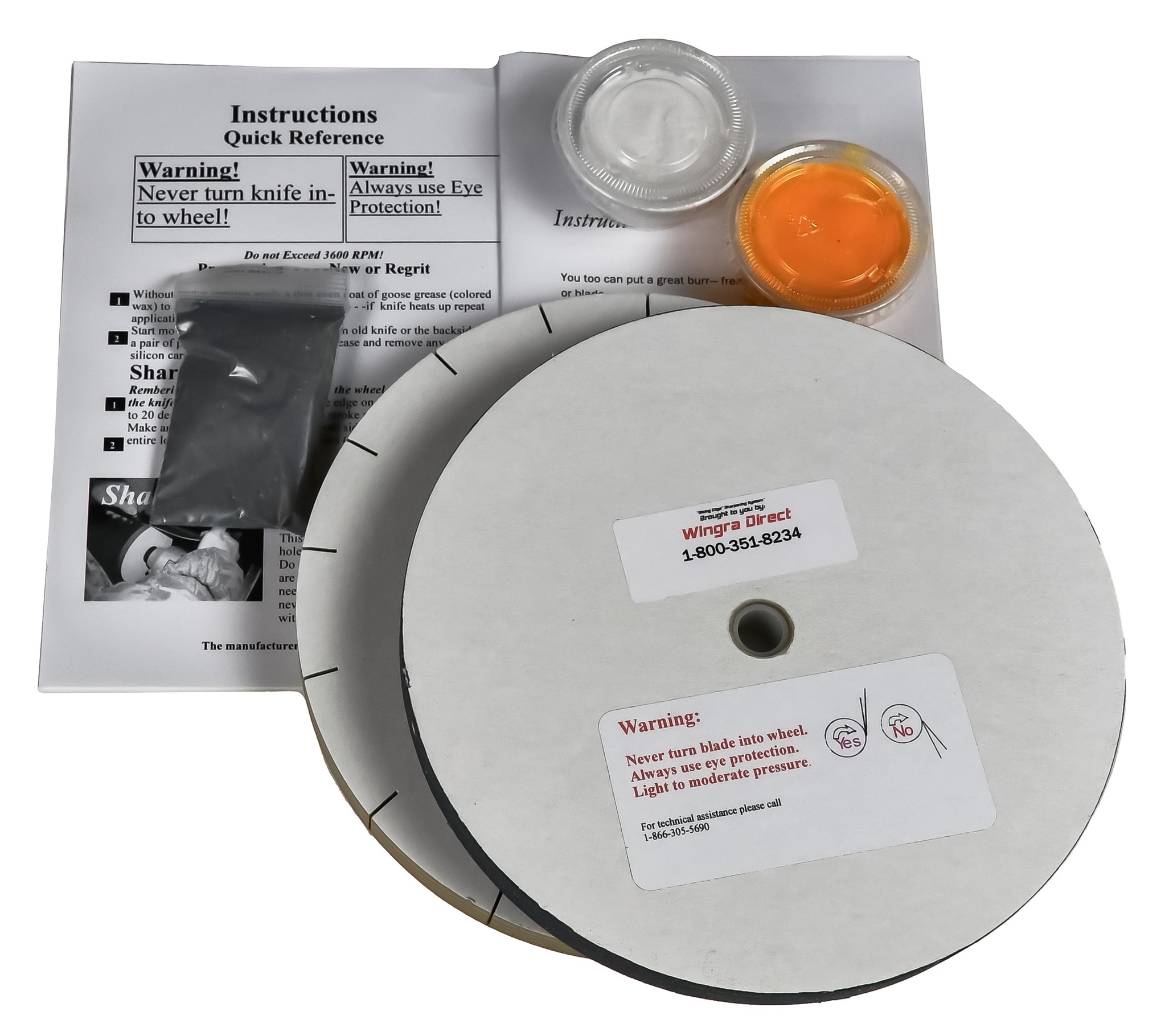 8" x 1" Paper Wheel Sharpening Kit — Sharpening Supplies