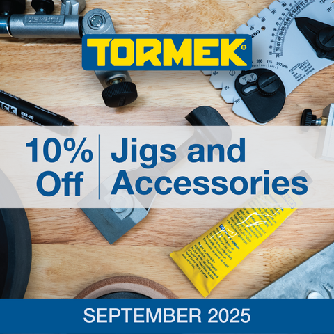 Save 10% on Tormek Jigs and Accessories - September 2025