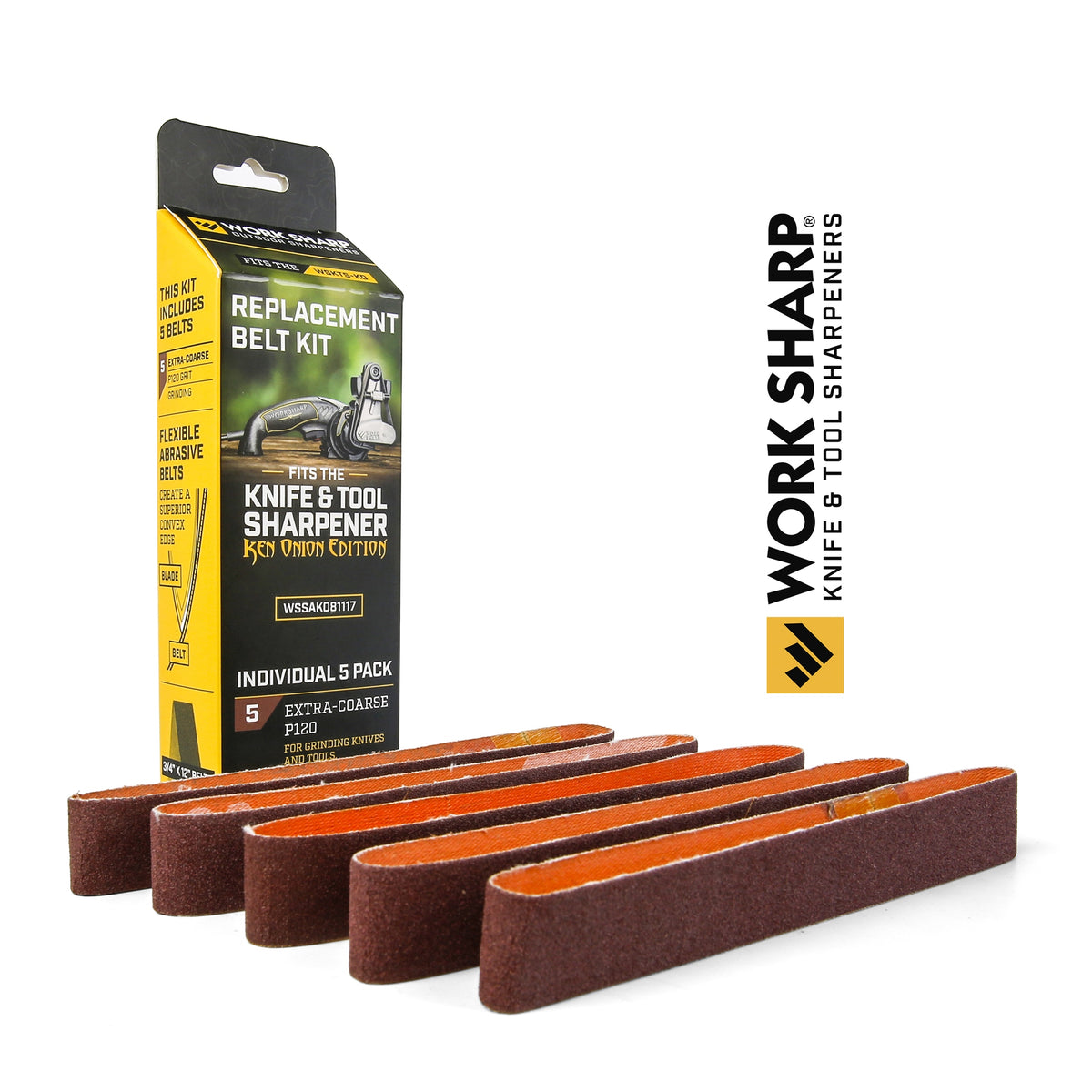 Work Sharp WSKTS-KO P120 Extra Coarse Belt Kit — Sharpening Supplies