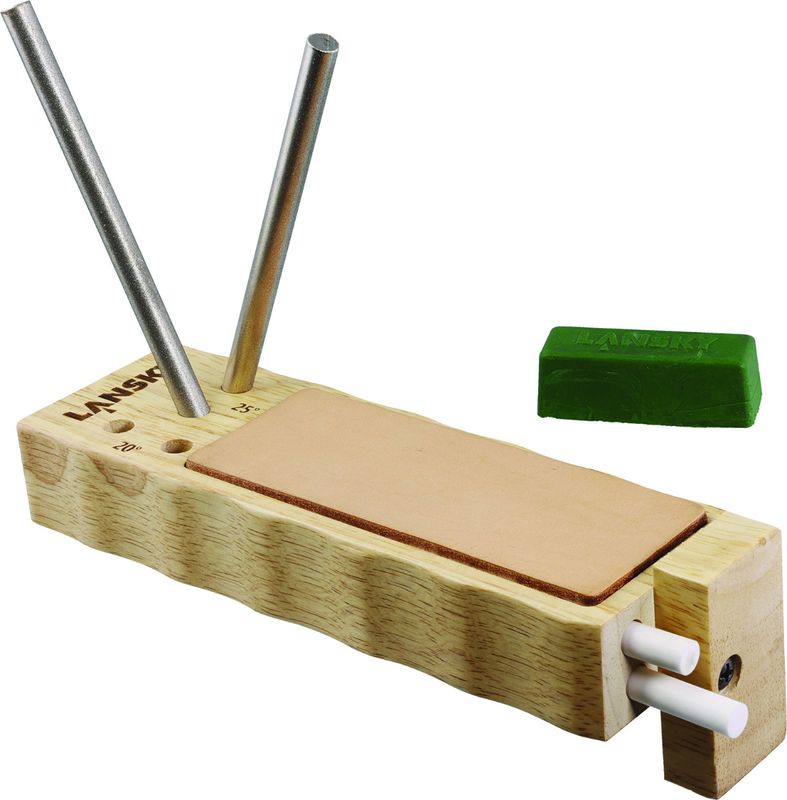 Lansky Diamond/Ceramic 4 Rod TurnBox with Leather Strop — Sharpening ...