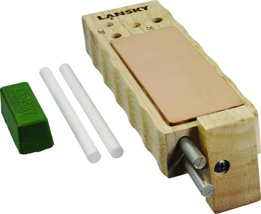 Lansky Diamond/Ceramic 4 Rod TurnBox with Leather Strop